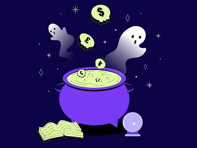 October currency ghost halloween illustration indecis magic october trading