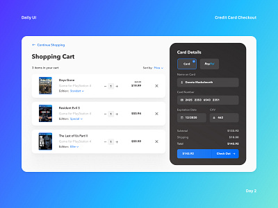 Credit Card Checkout | Daily UI | Day 2