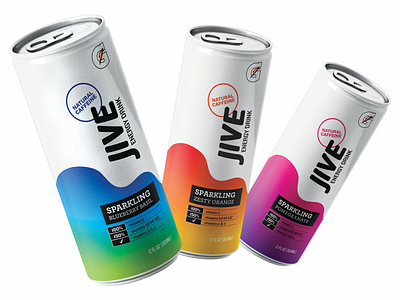 Jive Packaging branding caffeine can energy drink gatorade gradient packaging packaging design sparkling