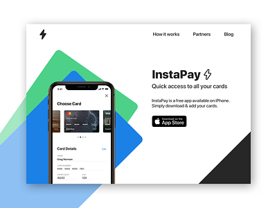 Payments App Concept - Landing Page