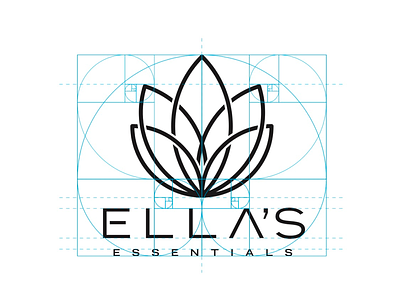 Ella’s Essentials brand identity. brand identity branding cbd combination mark golden ratio icon logo word mark