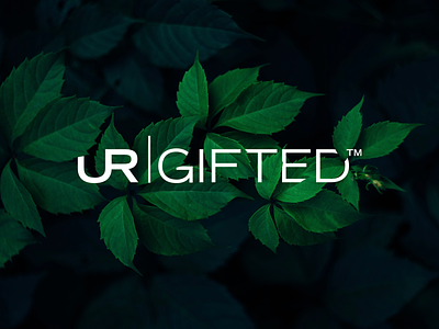 UR Gifted branding charity gifted logo logo design simple white