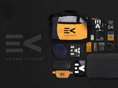 EV Sound Studio brand branding icon identity logo logo designer merchandise minimal music symbol wordmark