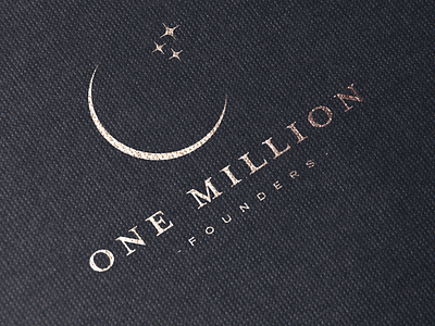 One Million Founders branding gold illustration logo logodesign minimal moon stars