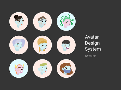Avatar Design System for Figma Community | Examples app avatar components design system discord figma headshot icon illustration modular people person product design profile tablet tool ui user ux web design