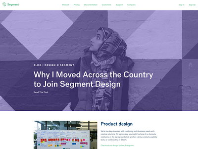 Landing Page: Segment Design Team design enterprise hiring process segment team ui
