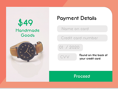 Credit card checkout Daily ui #2