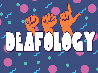 Deafology logo asl deaf design graphic design illustration illustrator logo