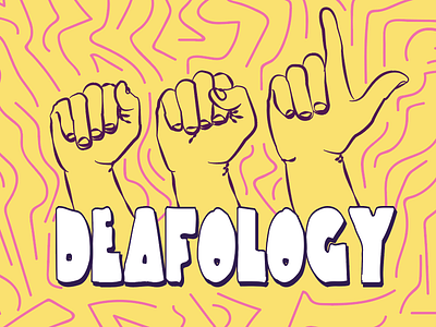 Deafology logo 2 deaf design graphic design. illustration illustrator logo
