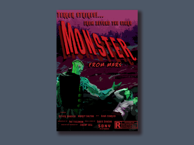 Monster poster by Jeremy Bell on Dribbble