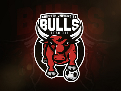 Bulls Futsal Logo branding bull bulls design futsal identity illustration logo mascot sport sports vector