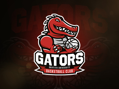 Gators Basketball Logo alligator basketball branding design gator gators identity illustration logo mascot sport sports vector