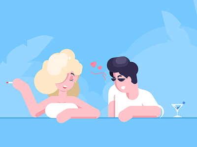 Daily daily illustration lady love vacation