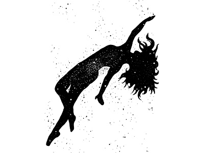 Star affinity designer black and white blackwork digital illustration drawing galaxy illustration silhouette star surreal tarot tattoo