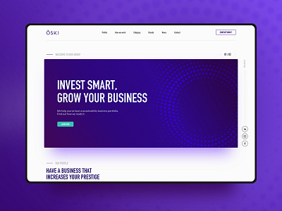 Oski website landing page concept clean colorful concept gradient gradient color indonesia modern simple ui ux website white