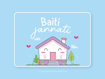 Baiti Jannati character flatdesign illustration