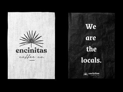 encinitas coffee co logo design / towel concept coffee brand coffee business logo coffee logo coffee logo design