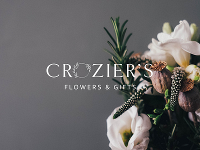 Crozier's Flowers & Gifts Brand Identity brand identity brand identity design branding floral business logo florist florist logo gift shop logo logo logo design logo design branding logo design concept logo mockup typography