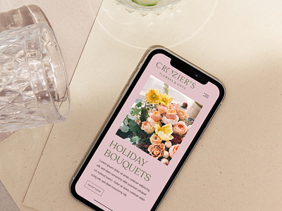 Floral Shop Custom Mobile Website Design