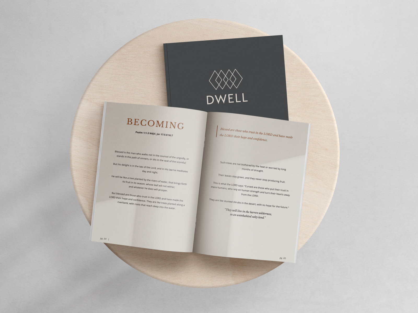 Dwell Journal Prayer Journal by Stephanie Grandview Collective on Dribbble