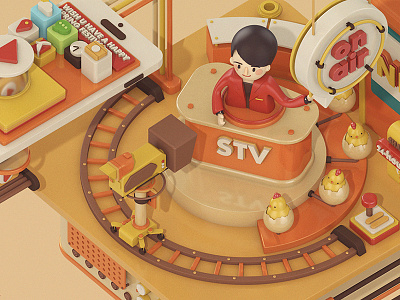 STV_Spring Festival c4d china host iphone spring festival studio