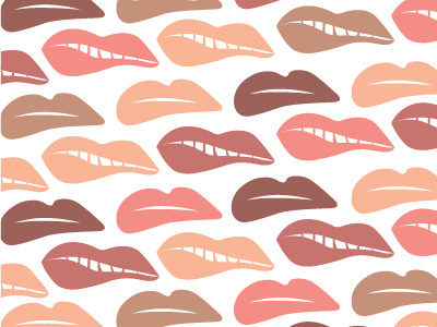 Lips don't Lie illustration pattern wink