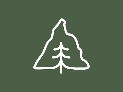 Pine Tree & Mountain Symbol Mark branding branding and identity clean environment forest forest logo forestry illustrator logo mark mountain non-profit pine tree symbol vector wilderness