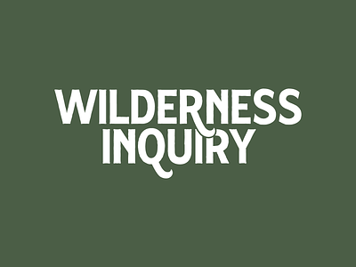 Wilderness Inquiry Logotype branding branding and identity clean environment forest forest logo green logo logo logotype nonprofit prospect typography vector wilderness