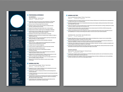 Modern simple & catchy resume for finance treasury professional corporate resume resume design resume template