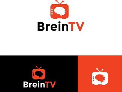 Brein TV Logo design Idea branding design illustration logo typography