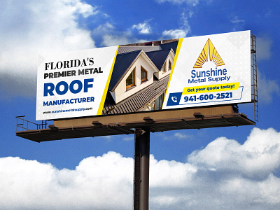 Roof Manufacturer Billboard Design branding graphic design