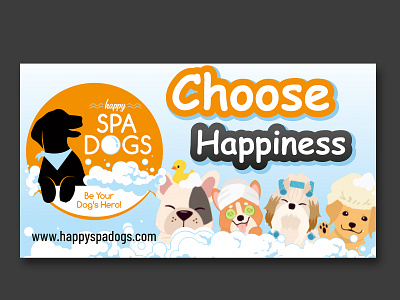 Banner of Dog Spa Service graphic design