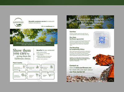 Brochure Design for Reusable Container Service branding graphic design