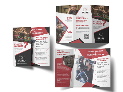 Trifold brochure Design for video production company graphic design