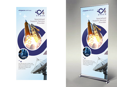 Space Contractors Standing Banner branding graphic design