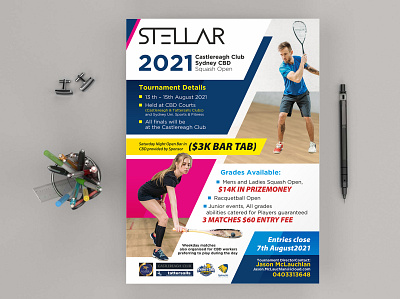 Tennis Tournament Flyer Design graphic design