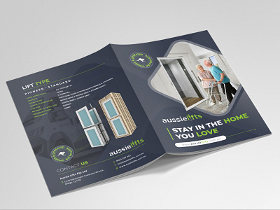 Elevator Company Sales Brochure branding graphic design