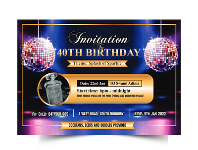 Birthday Invitation Card Design graphic design