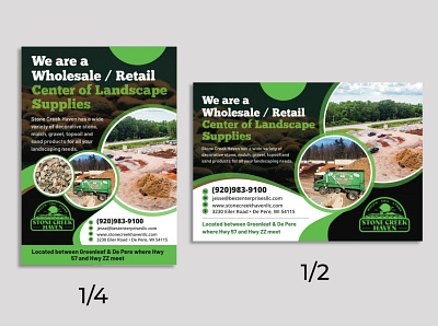 Marketing Advertisement for Landscape Supplier branding graphic design