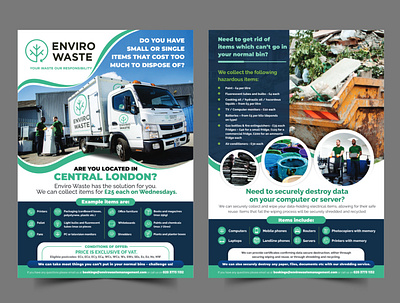 Waste Management Company Flyer Design branding graphic design