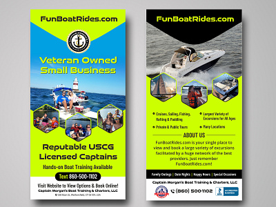 Boat Training & Charters Advertisement graphic design