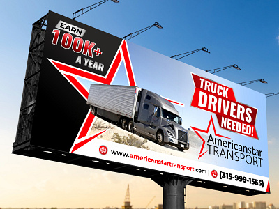 Logistics Service Roadside Banner branding graphic design