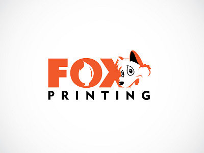 Fox Printing 24092015 brush design esolzlogodesign flat fox illustration logo logodesign printing vector