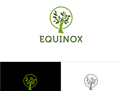 Equinox design equinox esolzlogodesign green illustration leaf leaves logo moon tree tree of life vector