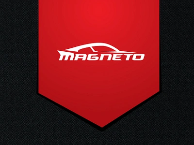 Magneto automobile car design esolzlogodesign icon illustration logo magneto red typography vector white