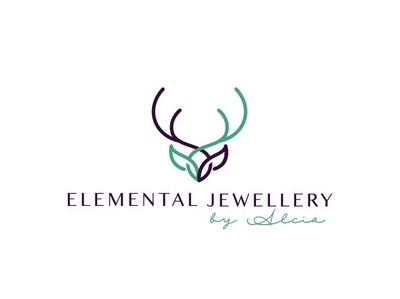 Elemental Jewellery By Alcia antelope deer design elemental esolzlogodesign horns icon illustration jewelers jewellers jewellery jewelry linedrawing logo logo design scriptfont vector
