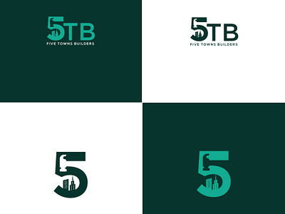 5tb 5 5tb architect branding builders building cityscape design esolzlogodesign five hammer icon logo realestate tools towns typography vector