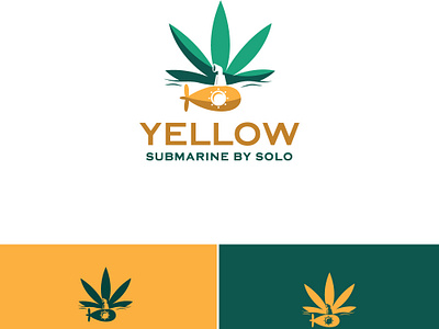 Yellow Submarine By Solo branding by solo cannabis design emblem esolzlogodesign hemp icon illustration leaf logo marijuana pot solo submarine vector weed yellow