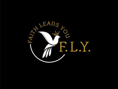 Faith Leads You - F. L. Y. bible bird christian christianity crown design dove esolzlogodesign faith fly freedom icon illustration leads logo ministries ministry moses vector you