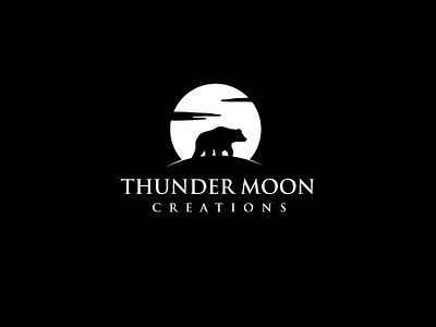 Thunder Moon Creations animal creations design emblem esolzlogodesign illustration logo moon production silhouette thunder vector video videocompany wolf